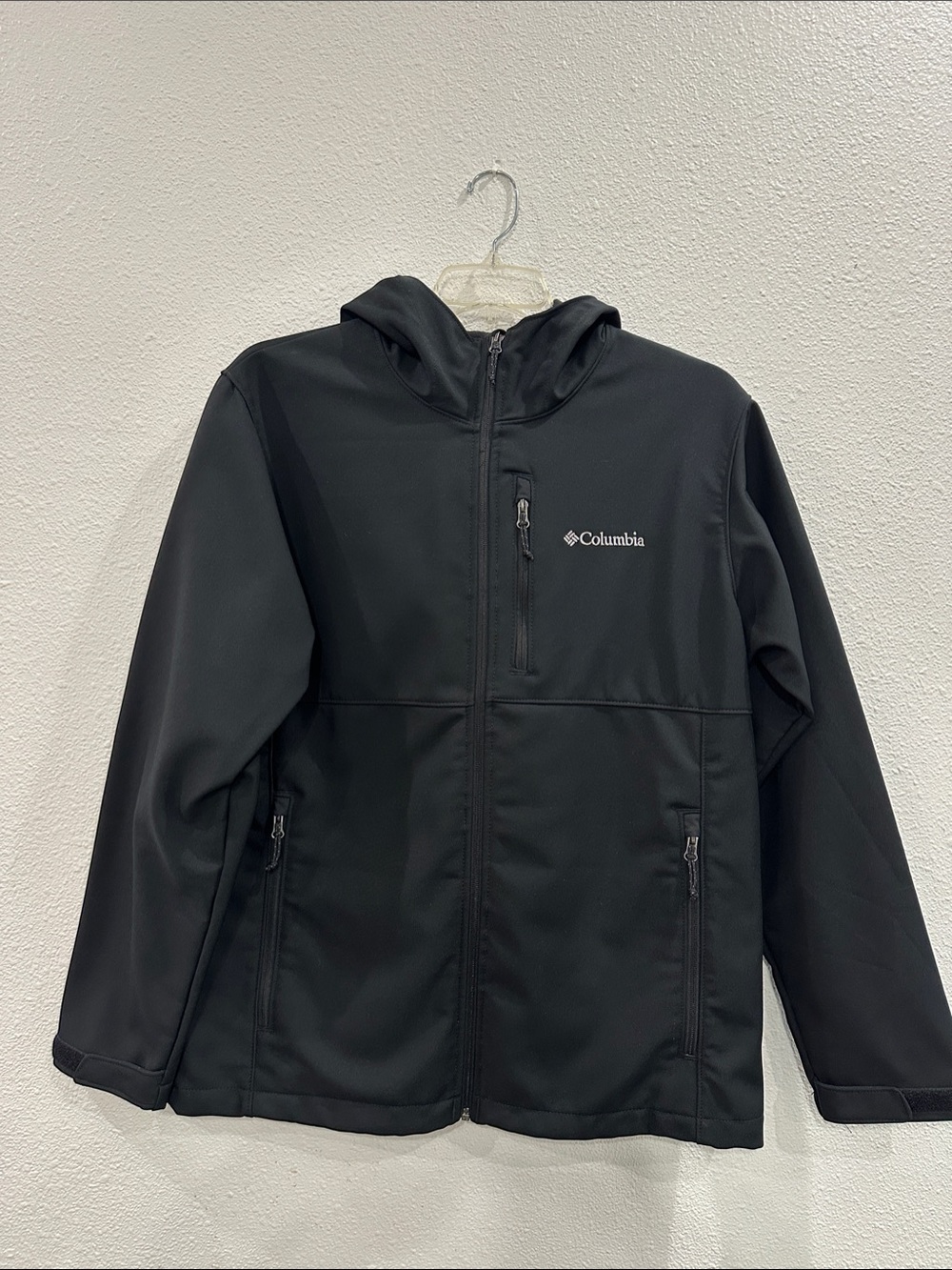 Columbia Black Hooded Softshell Jacket